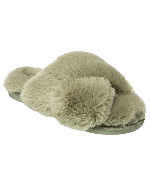X-Band Faux Fur Slipper