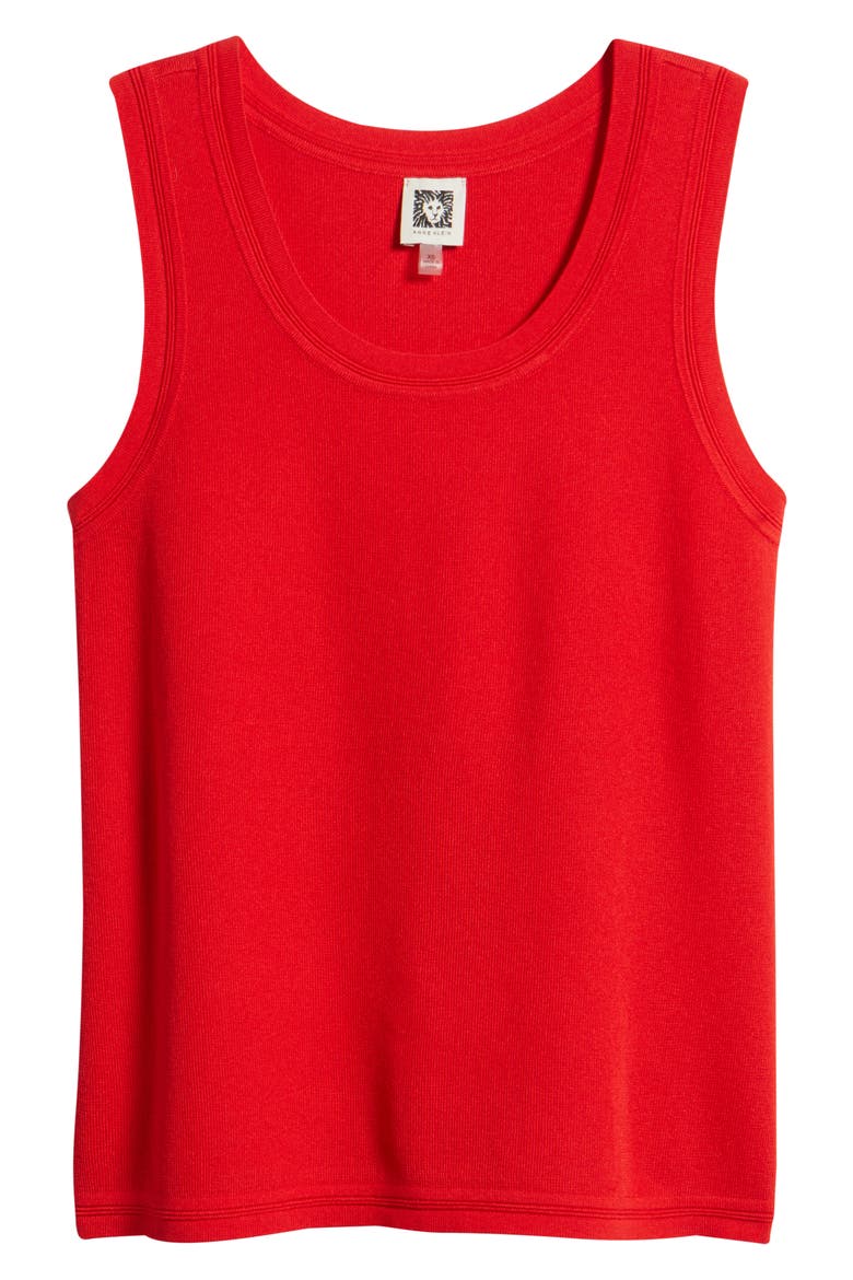 Scoop Neck Tank, Alternate, color, BEGONIA RED