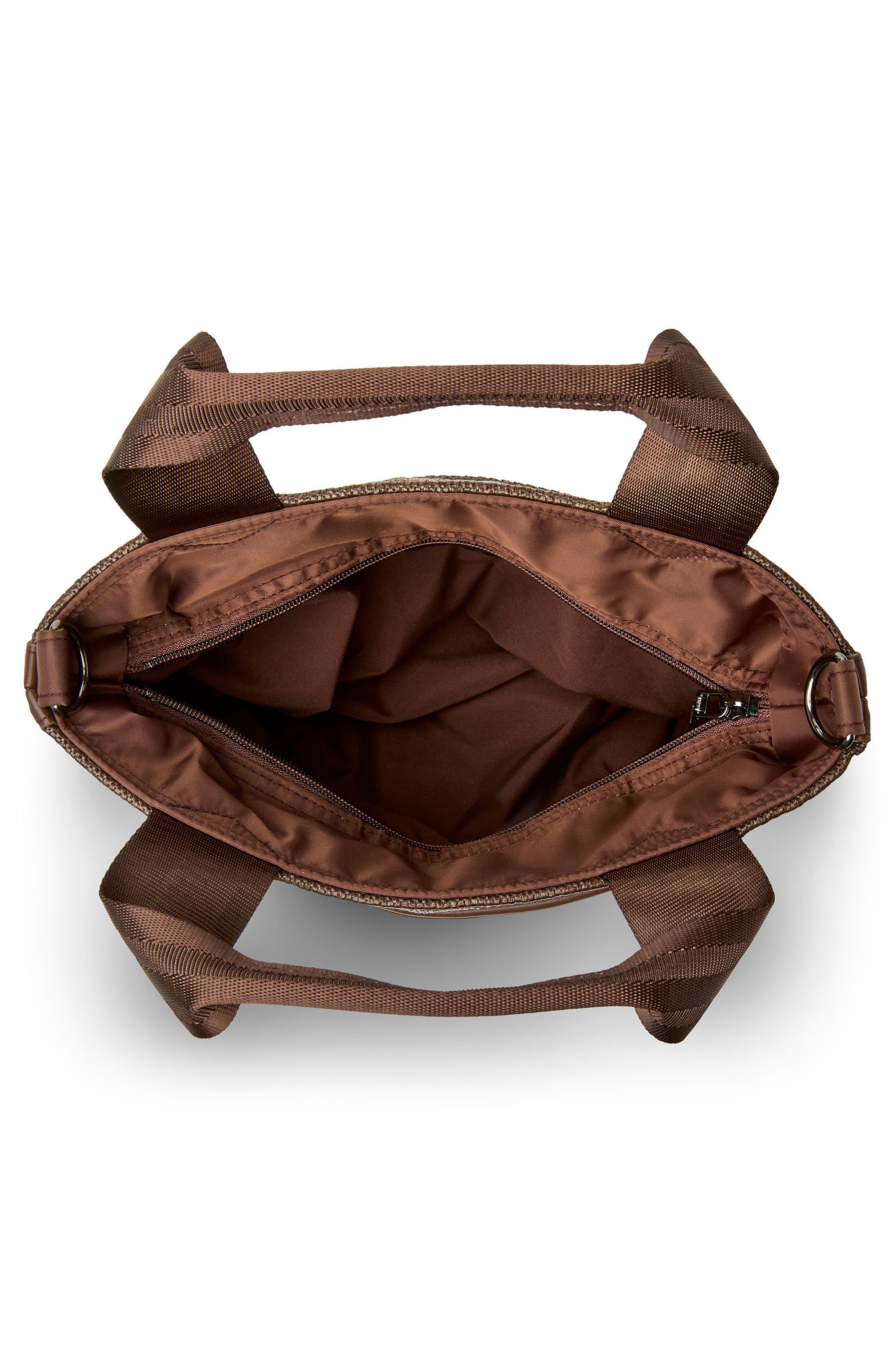 THINK ROYLN Escape Raffia Crossbody Bag, Alternate, color, Espresso Raffia W/ Trim