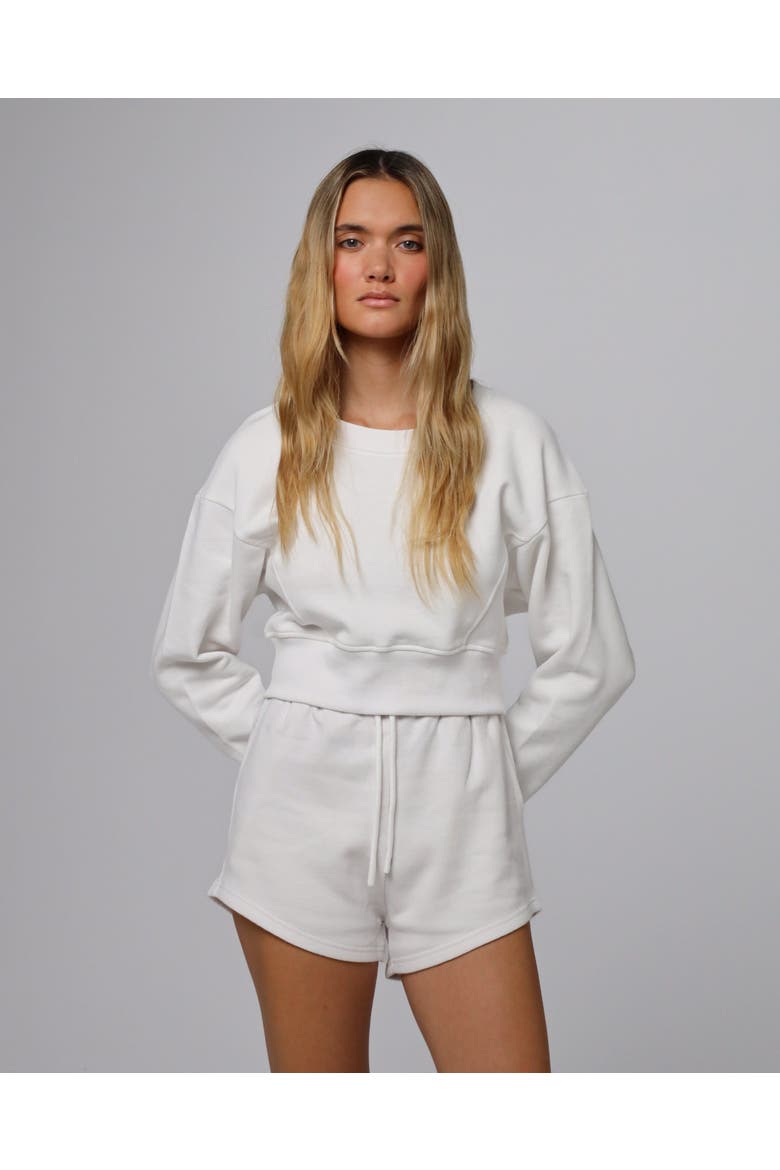 Hemp Essentials Fleece Shorts, Main, color, white