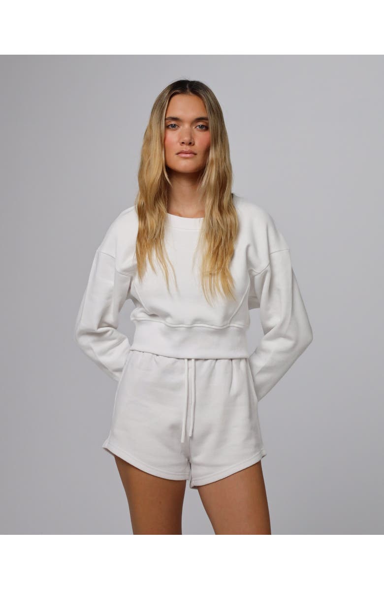 JUANA Hemp Essentials Fleece Shorts, Main, color, White