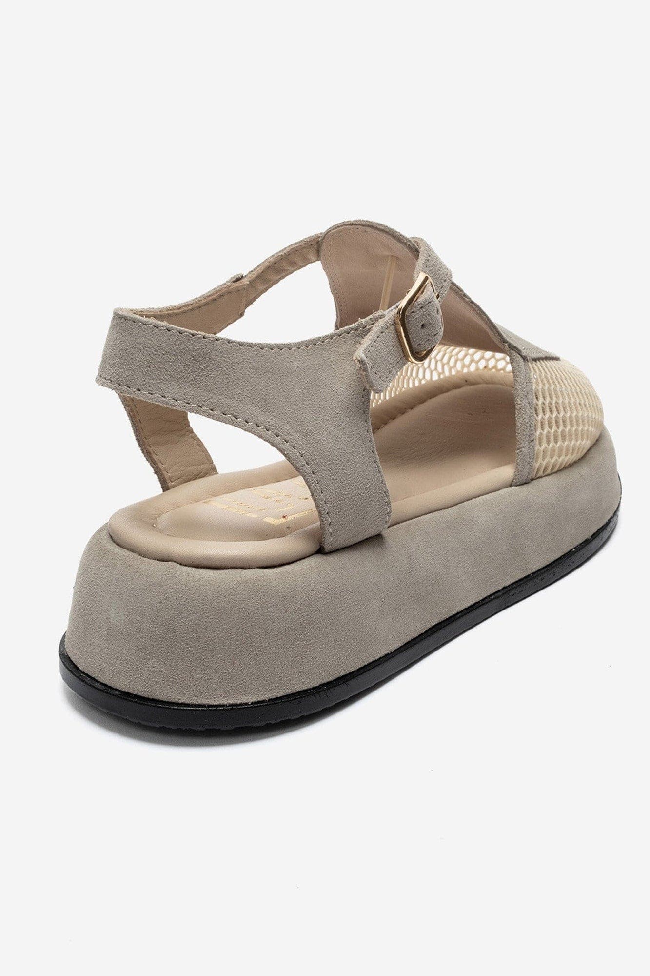 Lurelia Leather Platform Sandal, Alternate, color, Beige Suede