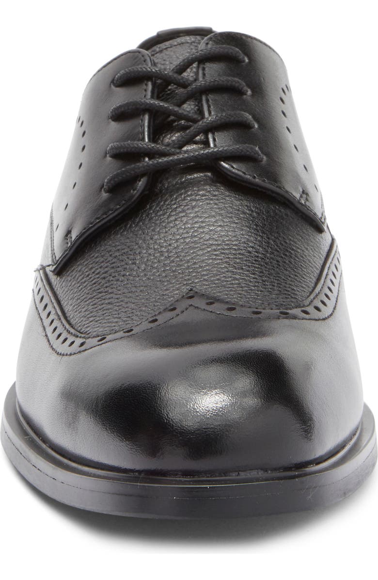 NORDSTROM RACK Gideon Wingtip Brogued Derby, Alternate, color, Black