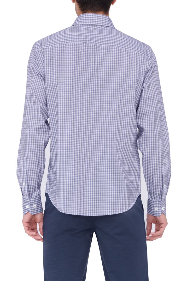 James OoohCotton® Checker Button-Up Shirt, Alternate, color, LILAC
