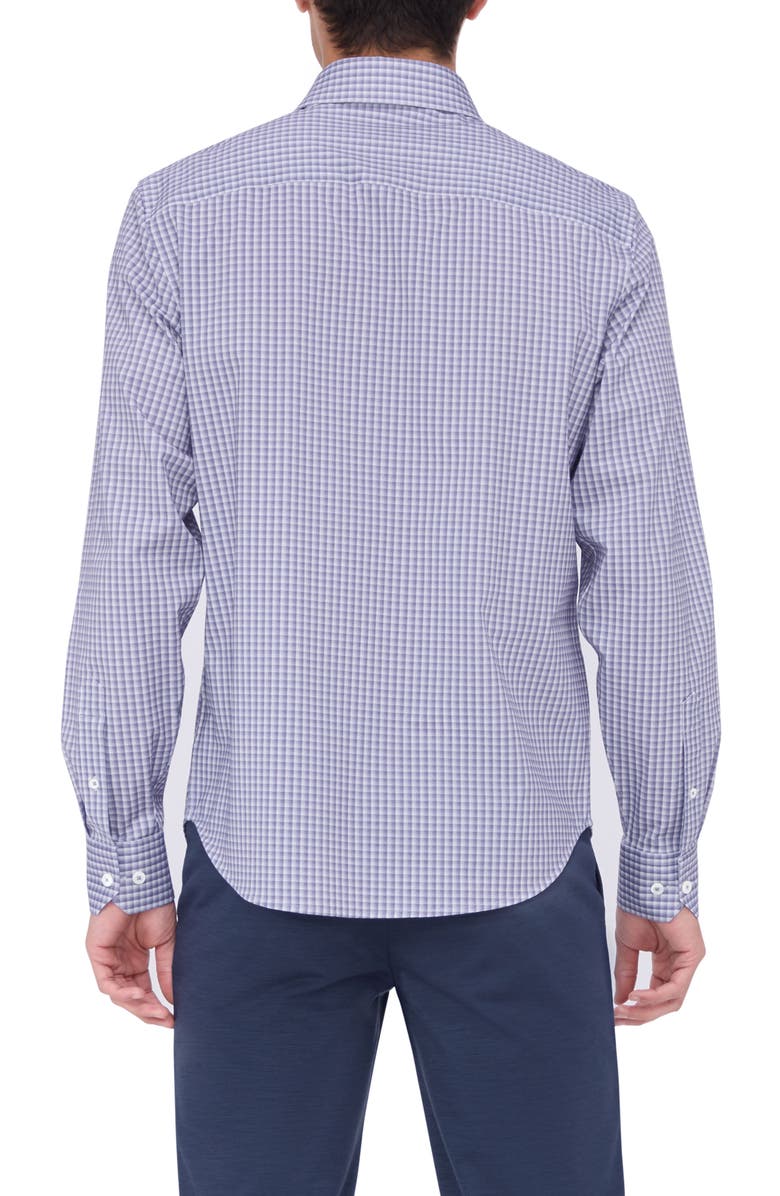 Bugatchi James OoohCotton<sup>®</sup> Checker Button-Up Shirt, Alternate, color, 