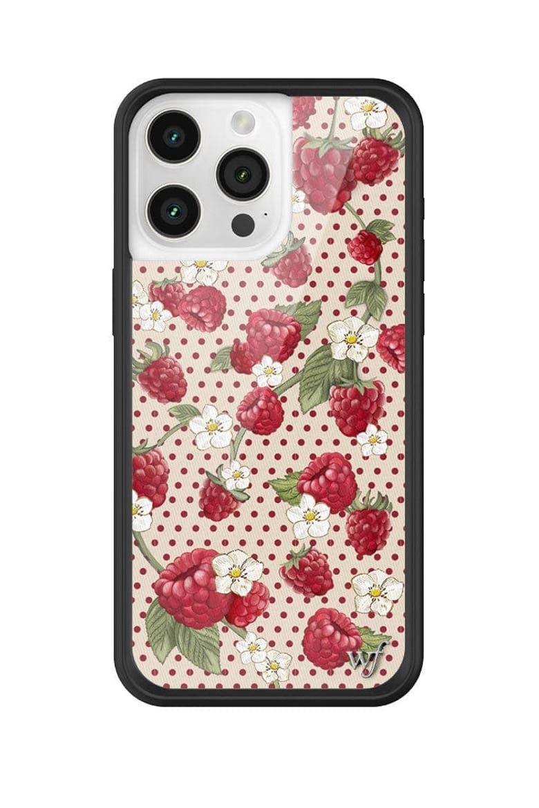 Raspberry Polka Dot iPhone Case, Alternate, color, Red