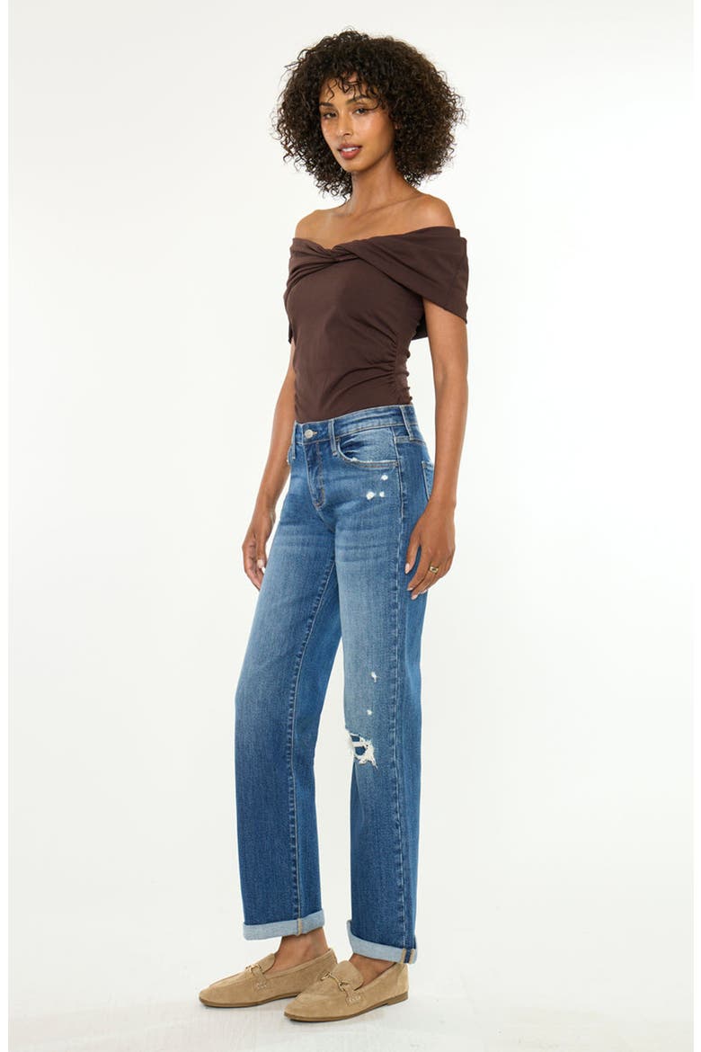 Bianca Essentials Mid Rise True Straight Jeans, Alternate, color, Medium Wash