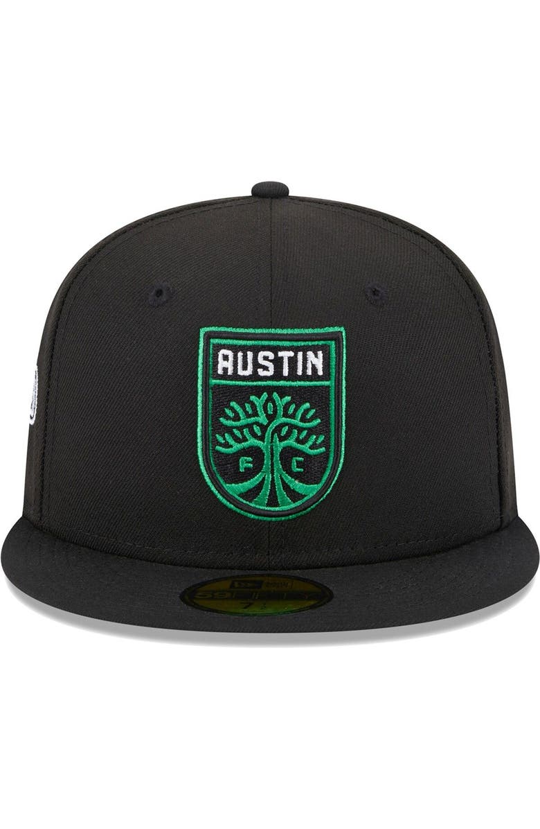 New Era Men's New Era Black Austin FC Patch 59FIFTY Fitted Hat, Alternate, color, Black