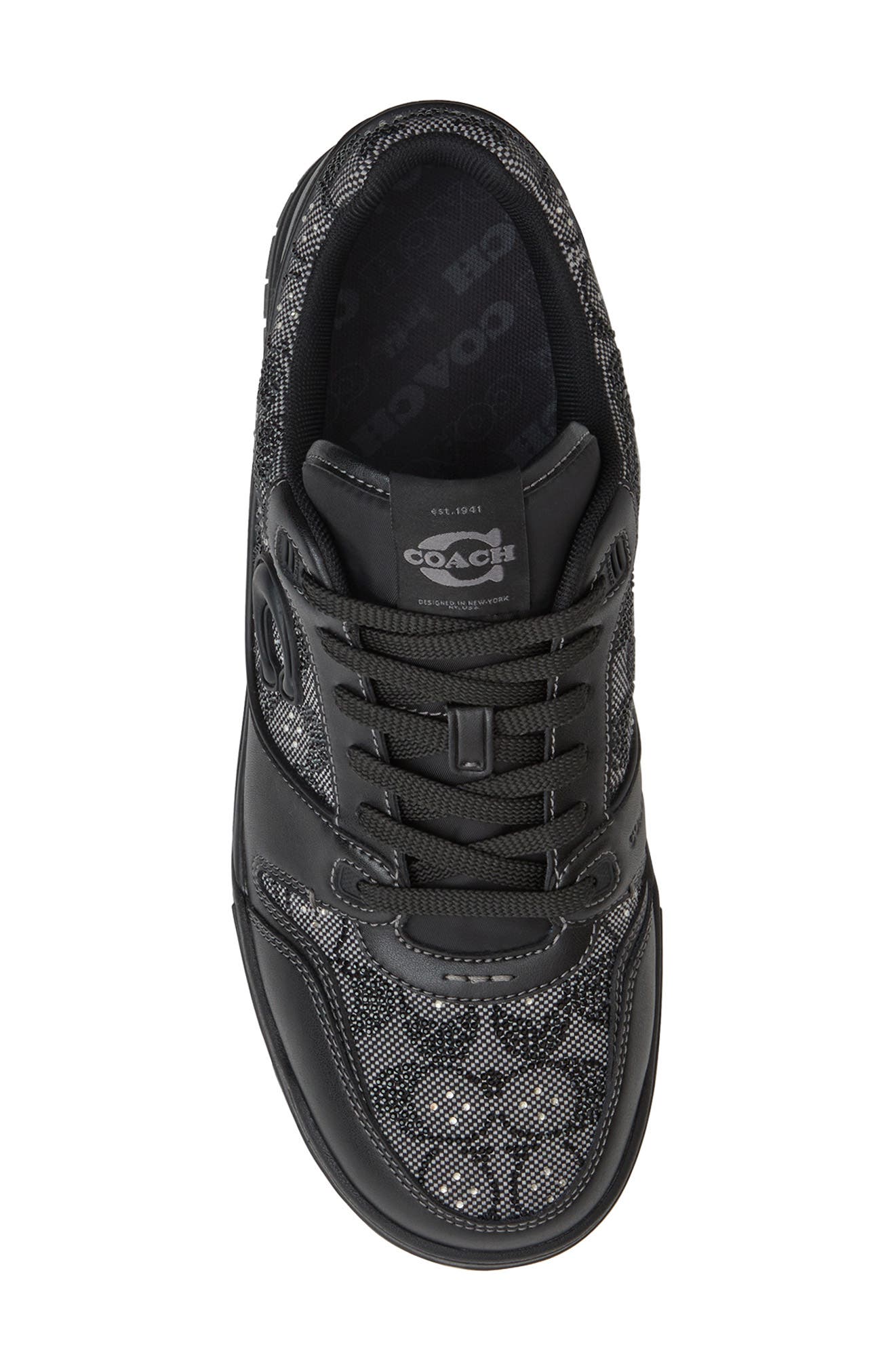 COACH Crystal Signature Jacquard Sneaker, Alternate, color, 