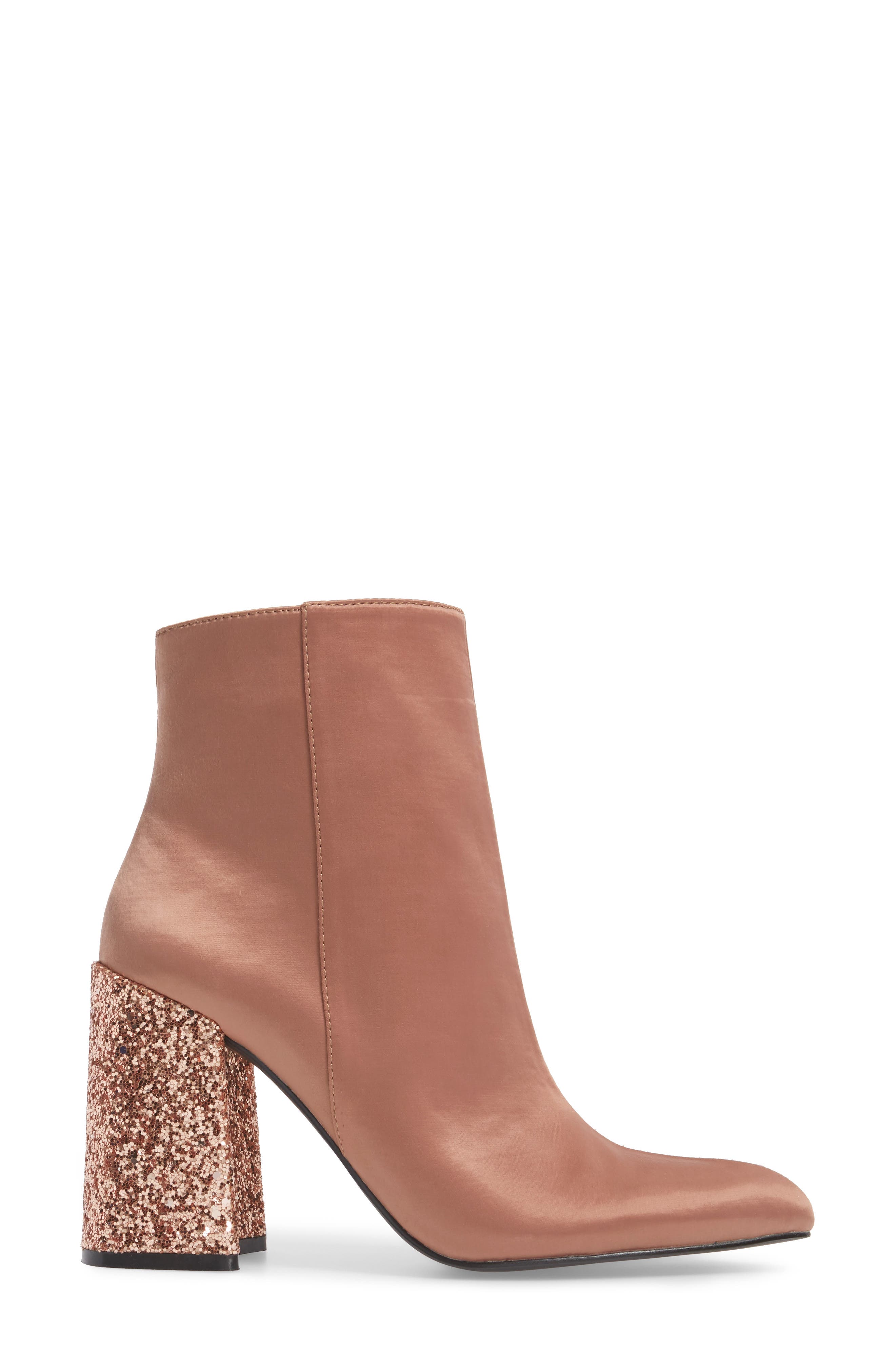 Hugsy Bootie, Alternate, color, DARK NUDE SATIN