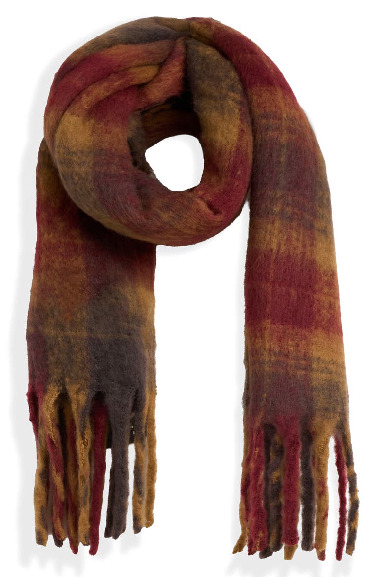 Joan Plaid Scarf, Main, color, CAMEL