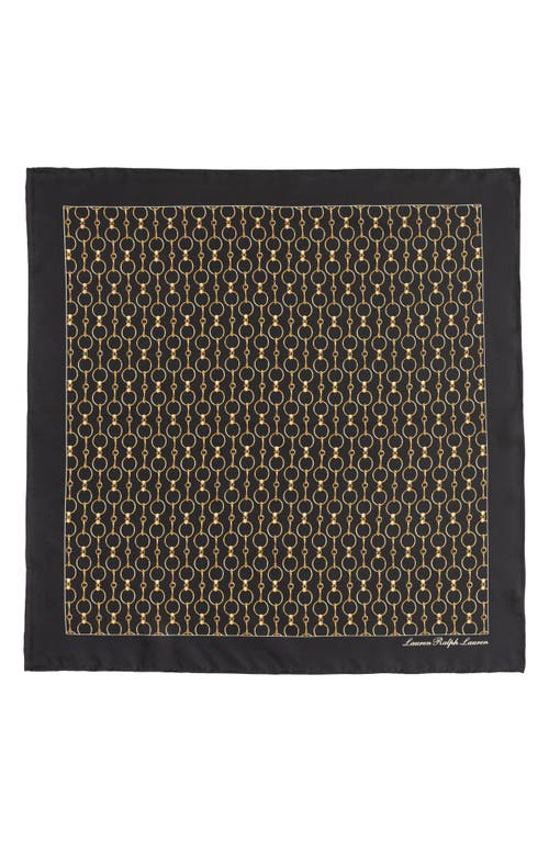 Ralph Lauren Lauren Printed Square Silk Scarf In Brown