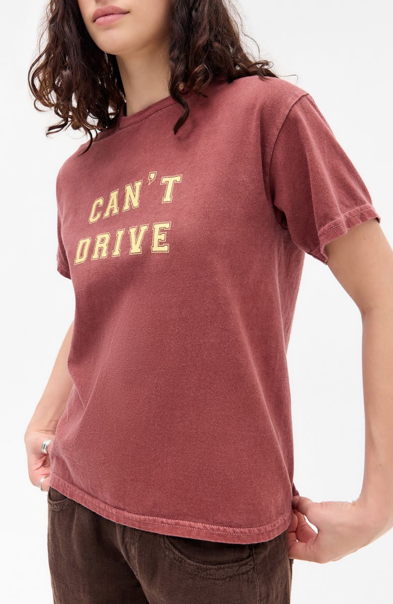 BDG Urban Outfitters Drive Relaxed Cotton Graphic Baby Tee, Alternate, color, Red