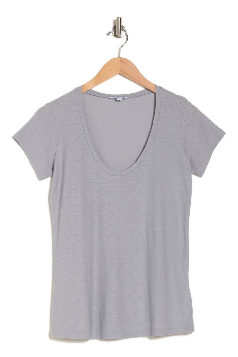 Deep V-Neck T-Shirt, Alternate, color, BREEZE