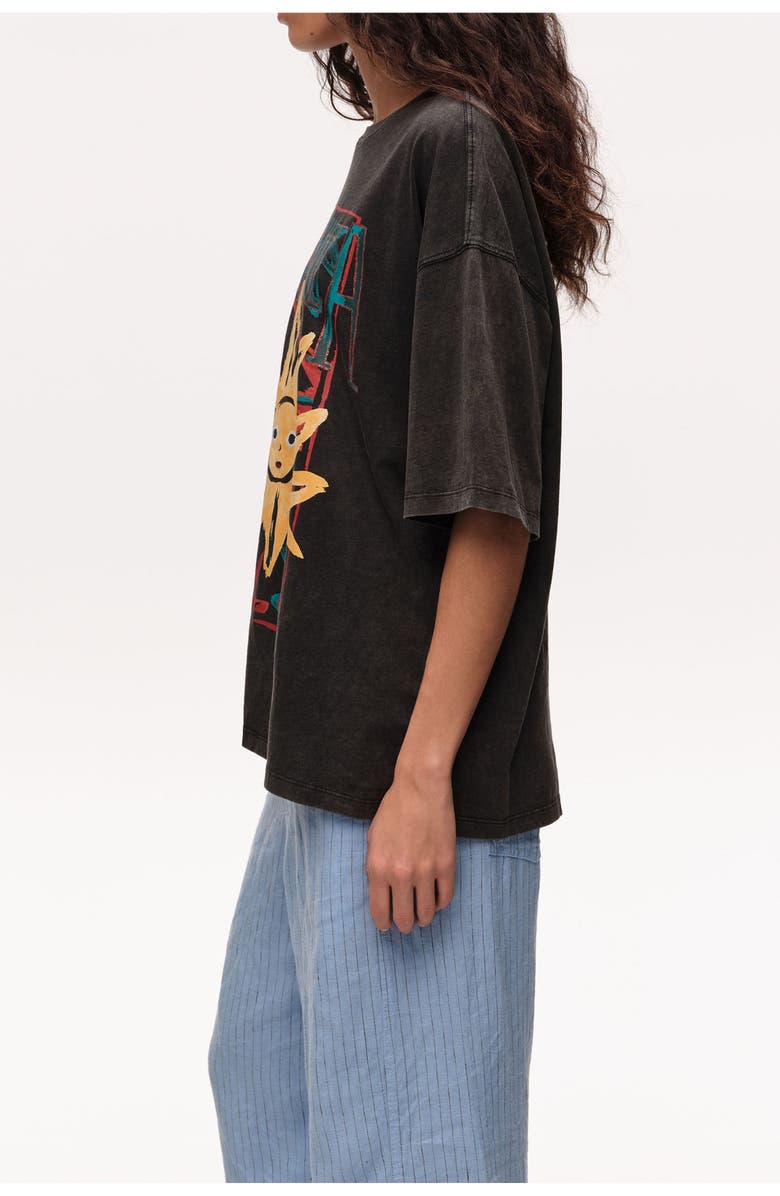 Bimba y Lola Sun Logo T-Shirt, Alternate, color, Black