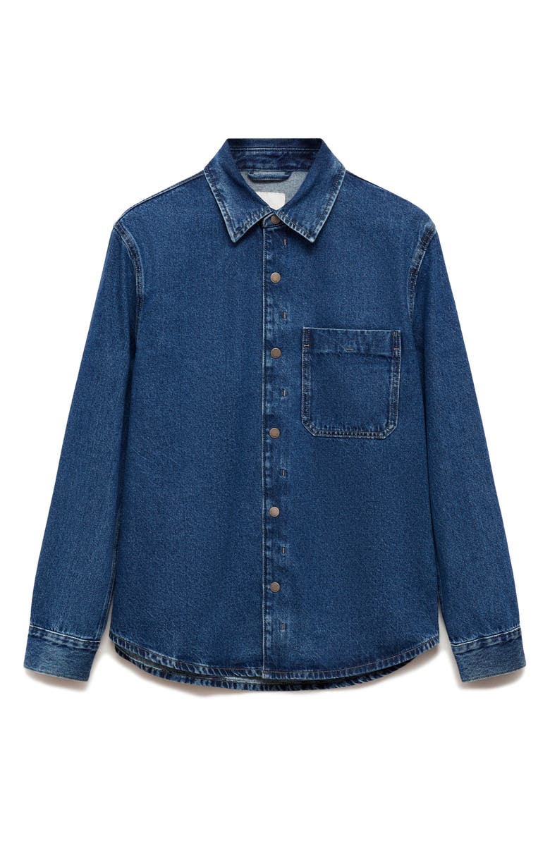 MANGO Denim Overshirt, Main, color,