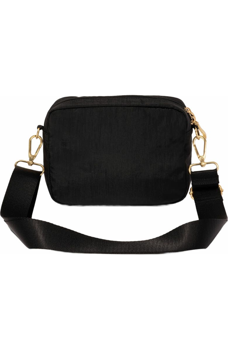 BAGGALLINI Coastal Flip Lock Camera Bag Crossbody, Alternate, color, Black With Gold Hardware