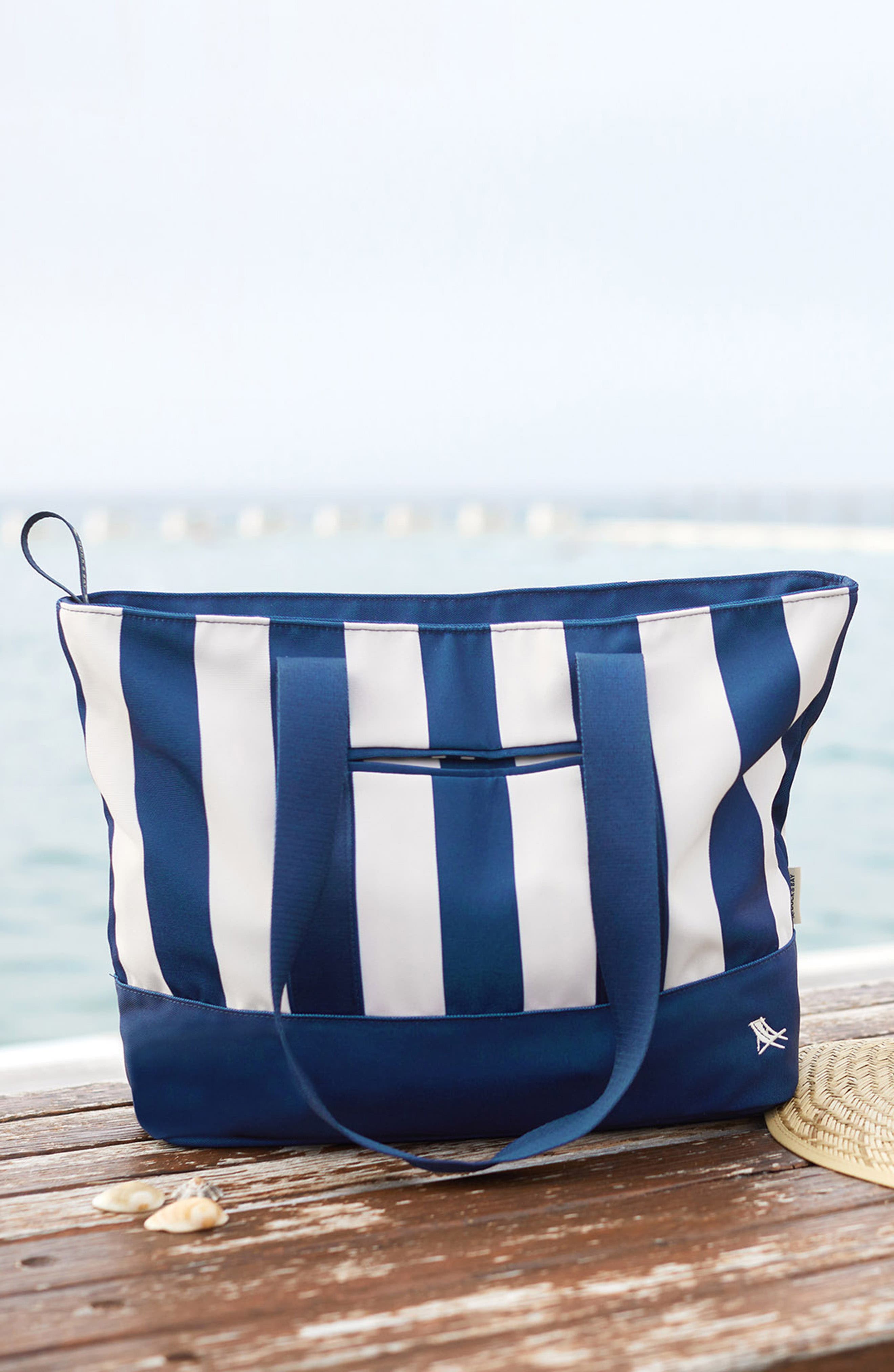 Dock 
Bay Canvas Beach Bag, Alternate, color, Whitsunday Blue