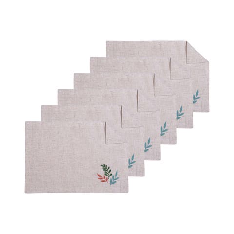 Springtime Blooms Set of 6 Placemats 14" x 20"