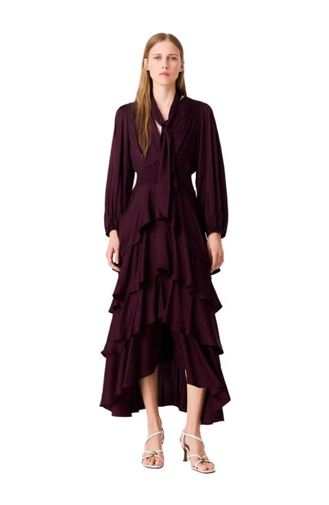 Ruffled maxi dress