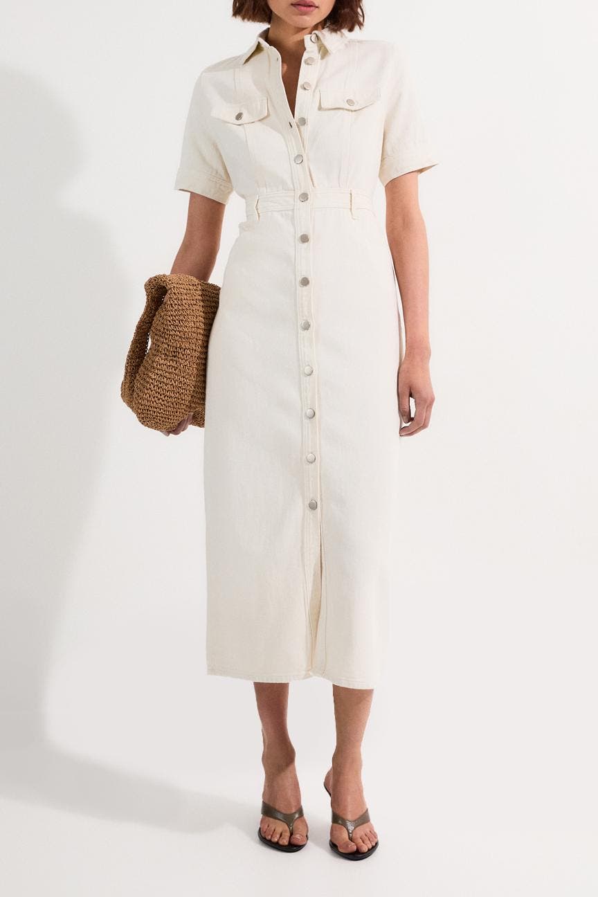 maxi dress denim Tennessee Sunsets - Dark Denim, Small | Hazel and Olive Size:Belt-52 Party Bridal High Tea preppy collar Fiona