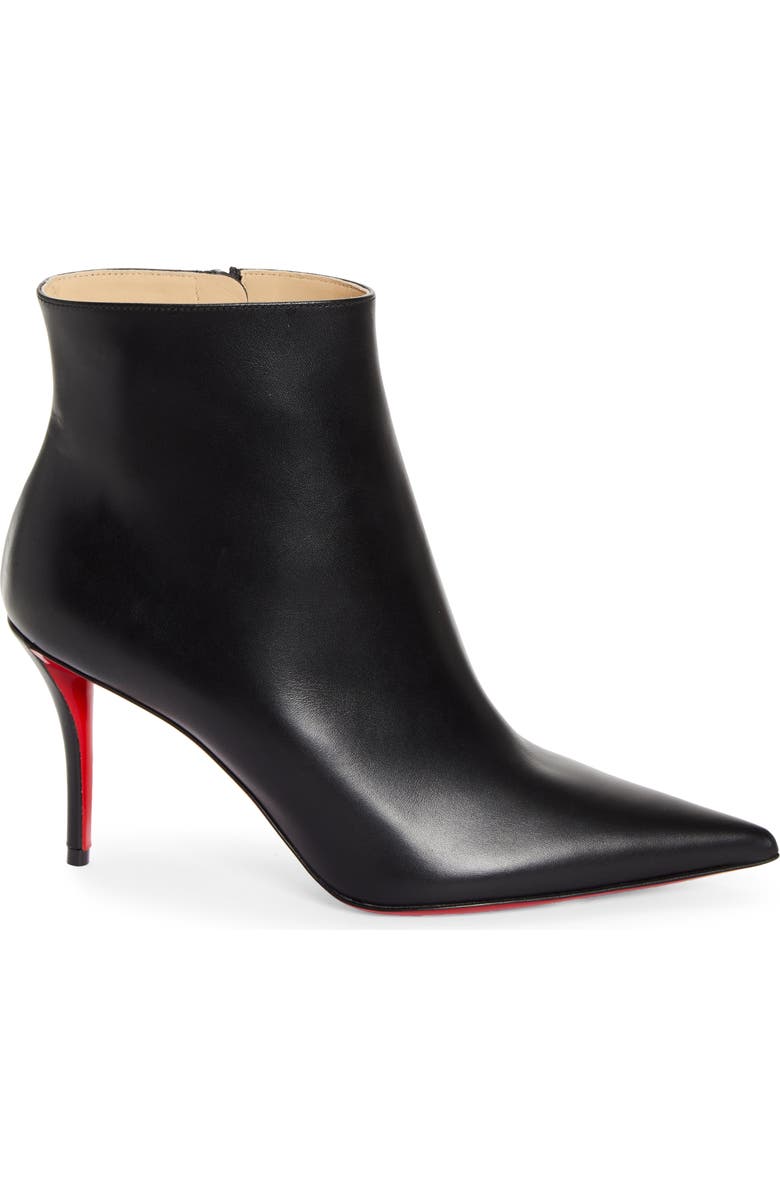 Christian Louboutin Apostropha Pointed Toe Bootie, Alternate, color, Black