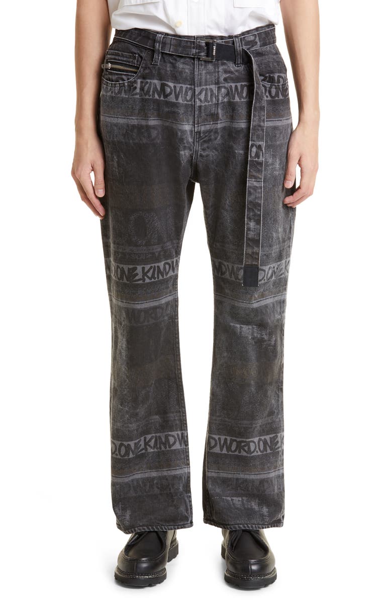 Sacai x Eric Haze Belted Jeans, Main, color,