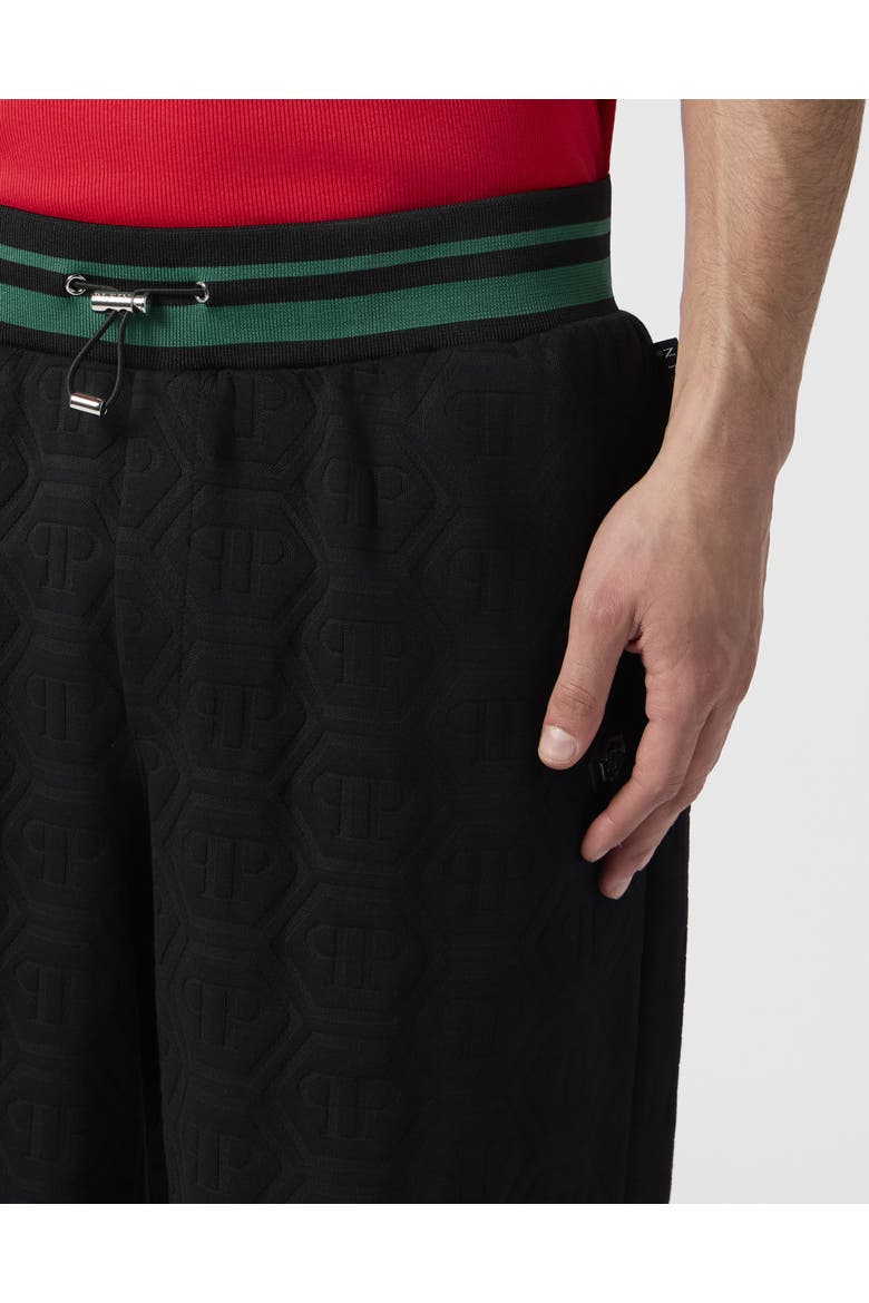 Tracksuit Shorts Jacquard Monogram Men, Alternate, color, black