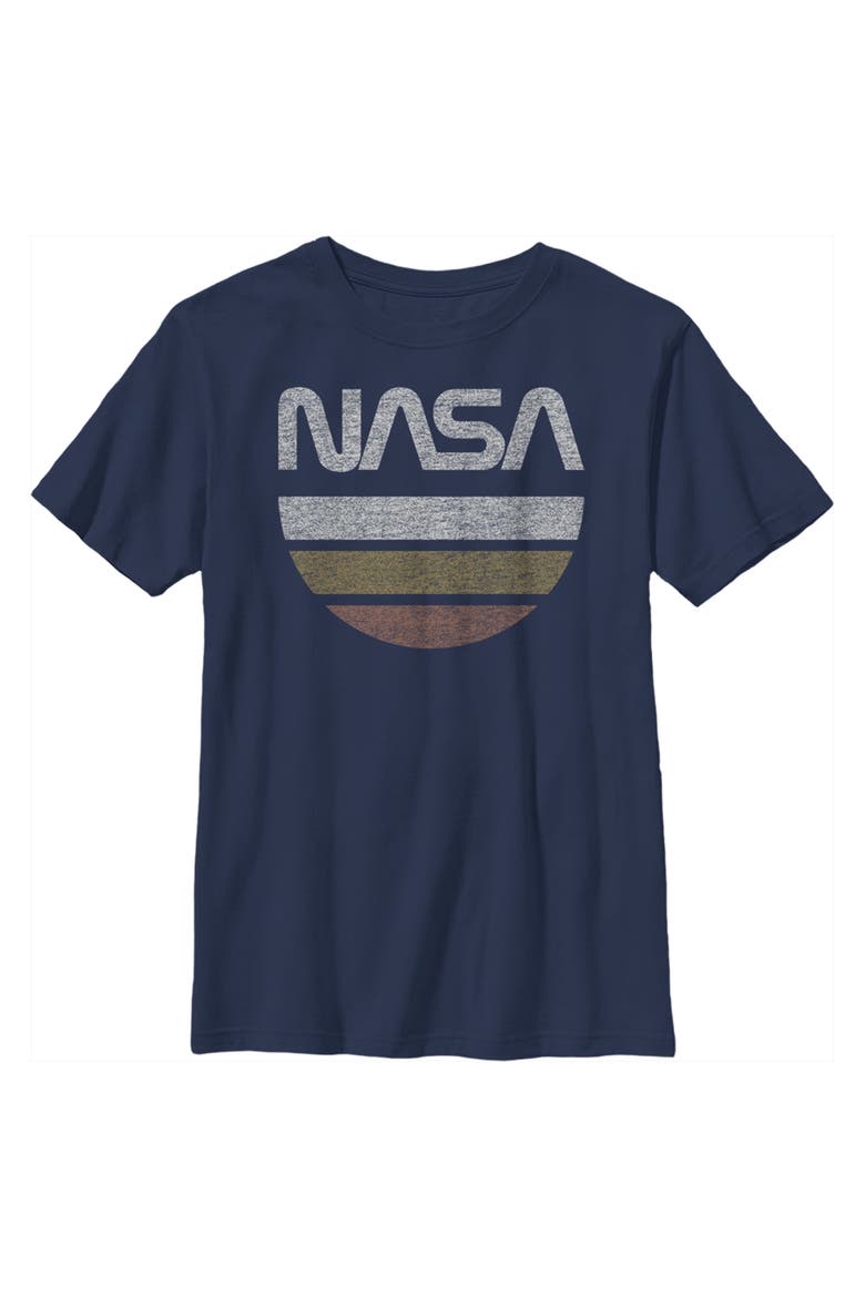 Boy's NASA Half Moon Graphic Tee, Main, color, Navy Blue
