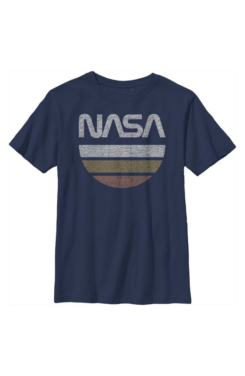 NASA Boy's NASA Half Moon  Graphic T-Shirt, Main, color, Navy Blue
