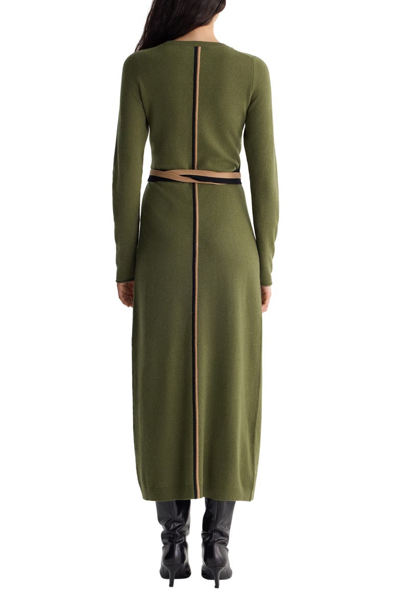 Bellina Merino Wool & Cashmere Sweater Dress, Alternate, color, PESTO
