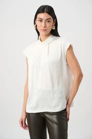 Joseph Ribkoff Recycled Satin Turtleneck Top