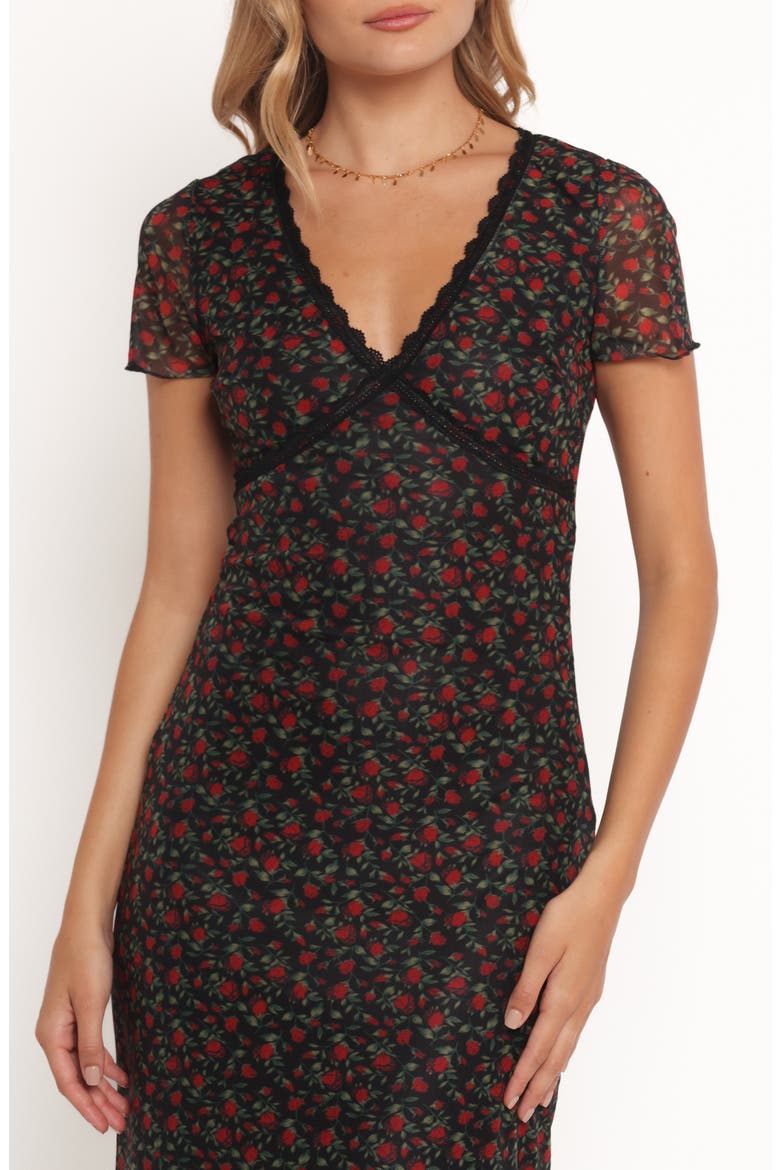 Neve A-Line Dress, Alternate, color, ROSE PRINT