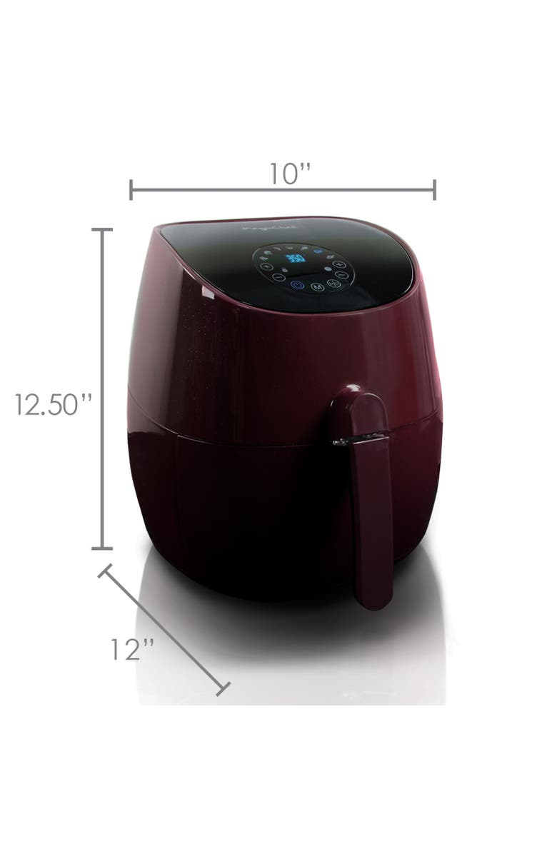 Megachef Airfryer and Multicooker with 7 Pre-Programmed Settings, Alternate, color, Red