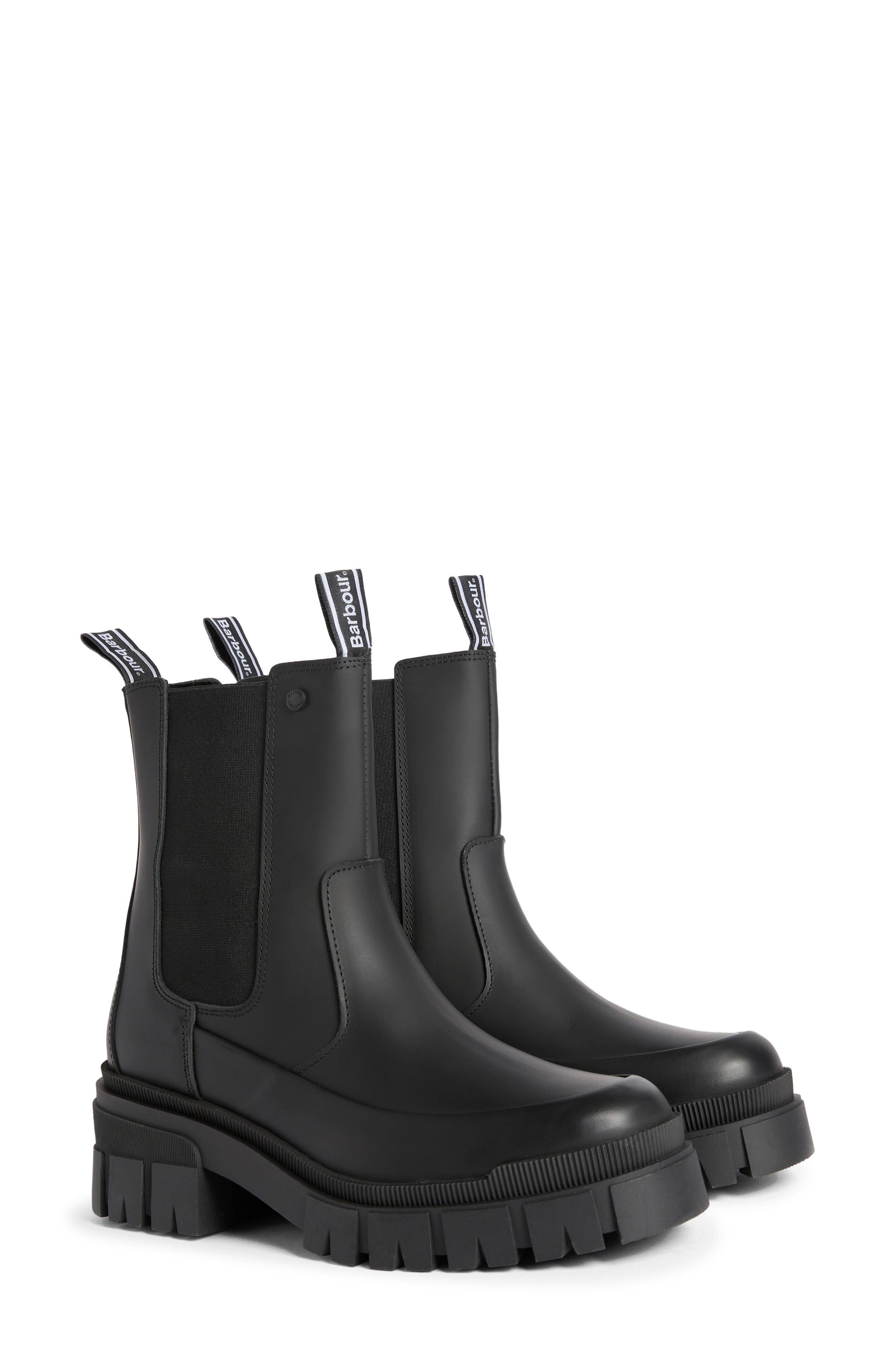 Sofie Leather Chelsea Boot, Main, color, BLACK