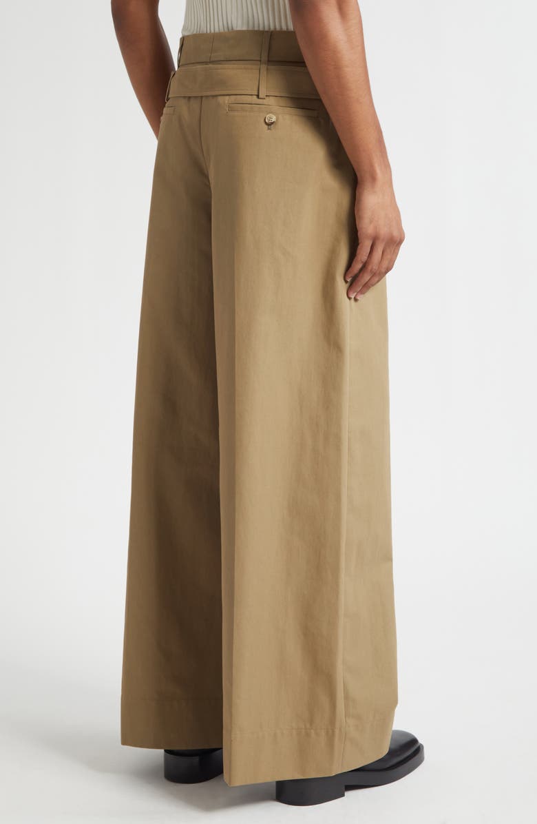 Simone Rocha Double Belt Loop Wide Leg Pants, Alternate, color, Stone