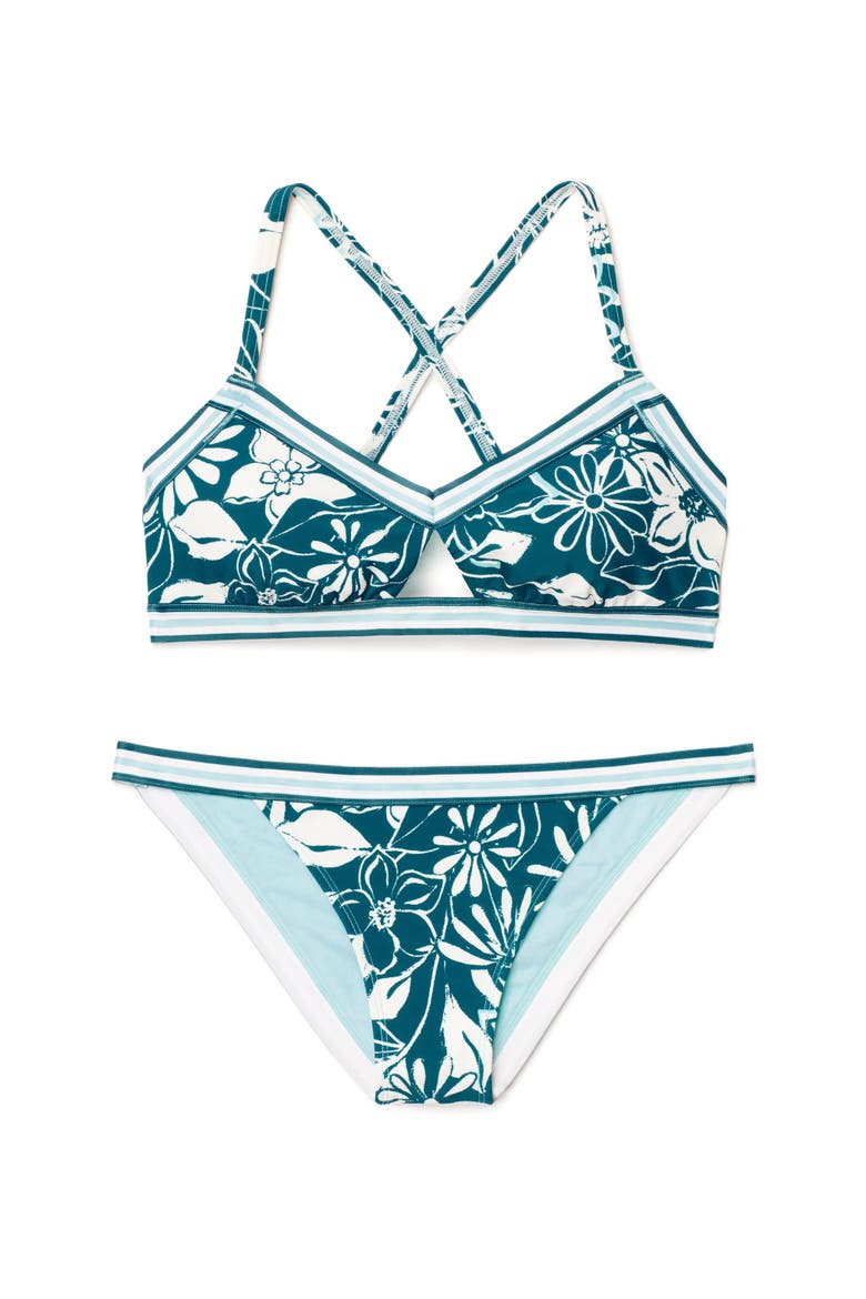 Gisele Swimwear Bikini Bottom, Alternate, color, Floral blue