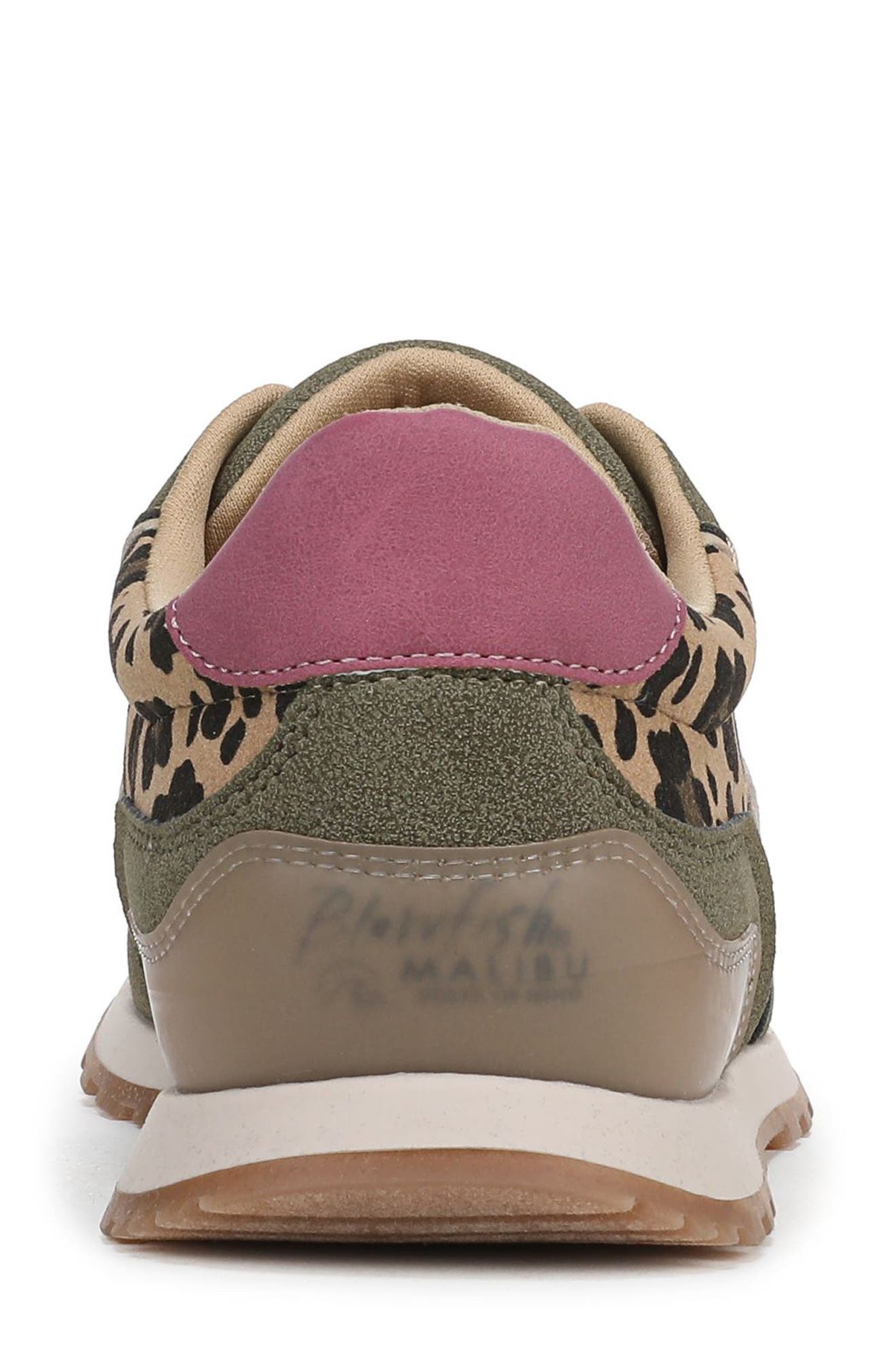 Blowfish Malibu Valley Sneaker, Alternate, color, Olive / Leopard Faux Suede