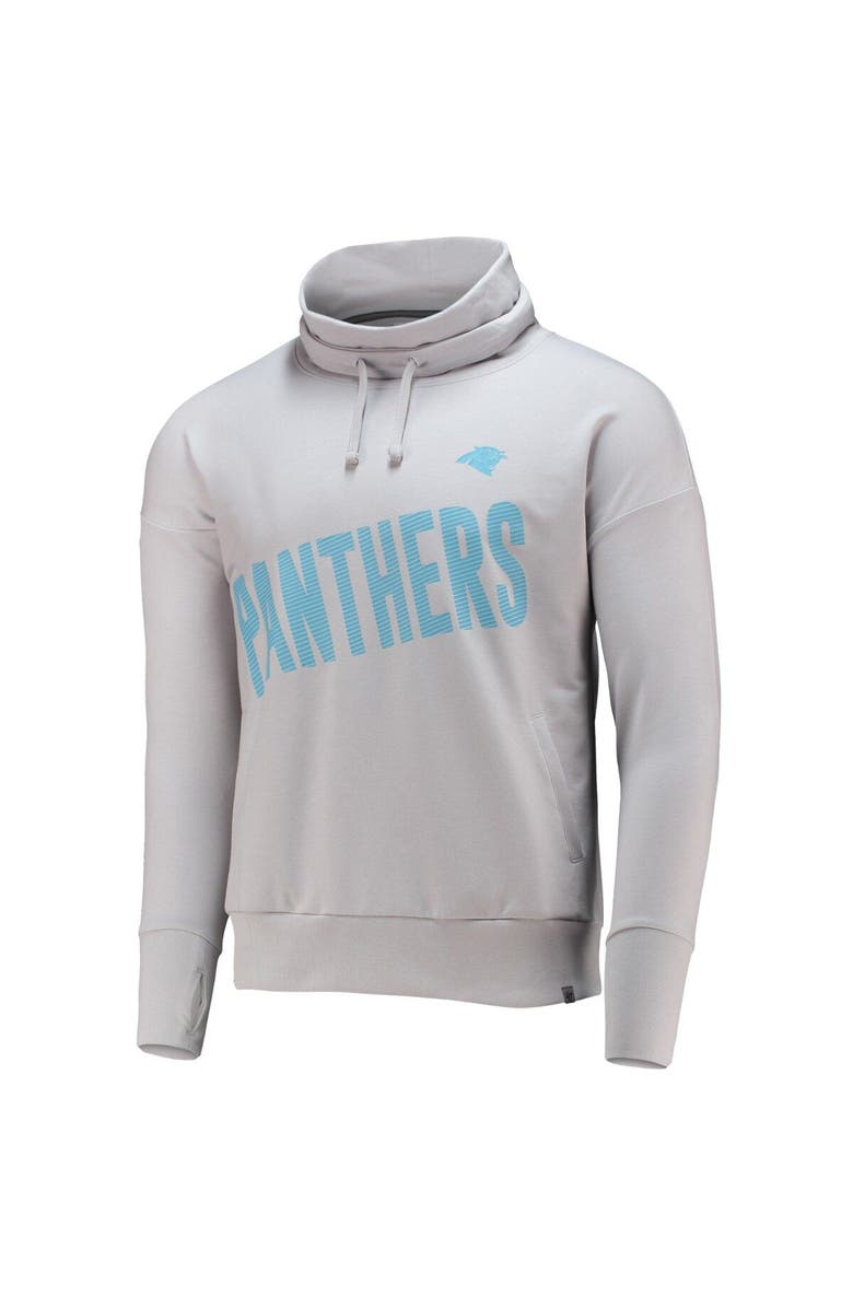 '47 Men's '47 Gray Carolina Panthers Funnel Pullover Tri-Blend Hoodie, Alternate, color,