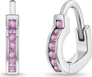 In Season Jewelry CZ Heart Shaped Hoop Earrings