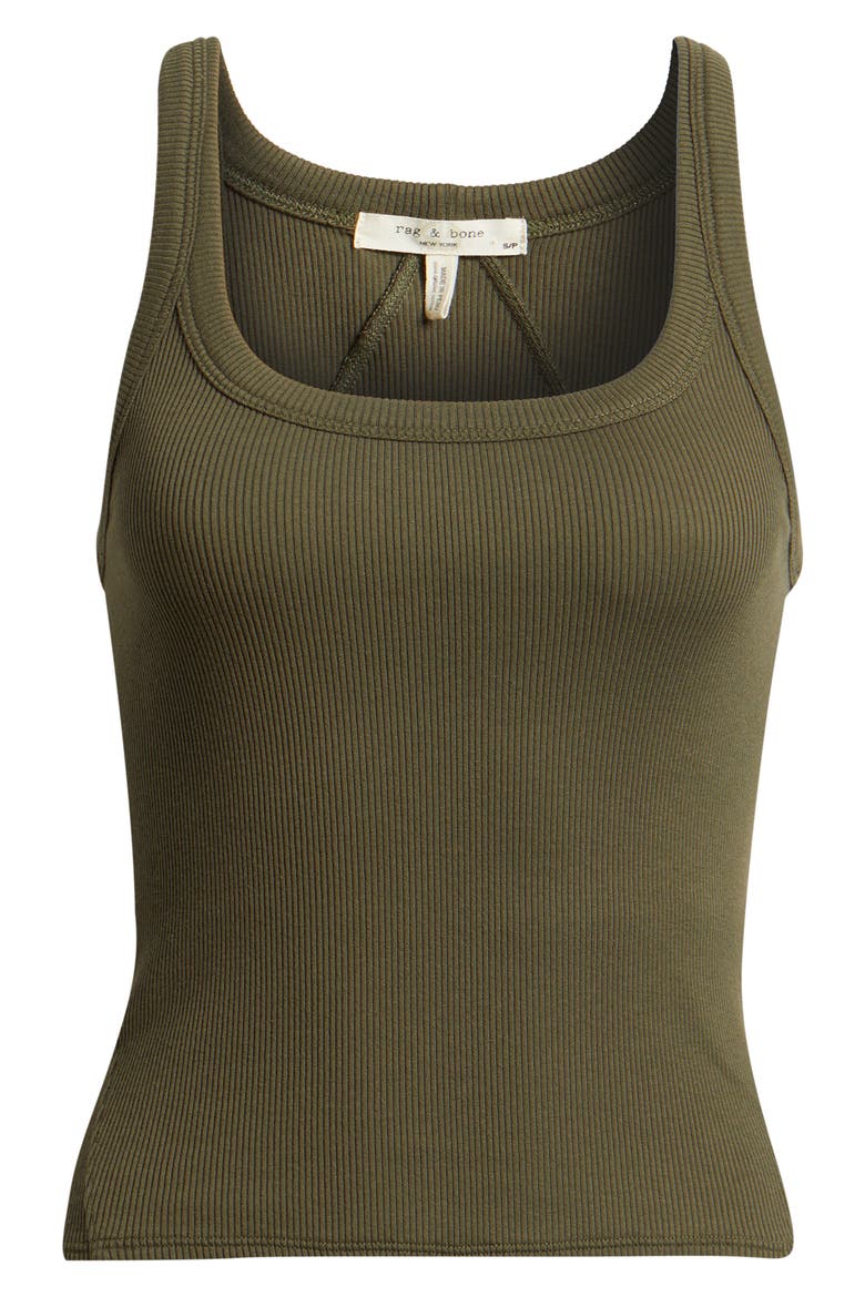 The Essential Rib Tank, Alternate, color, DARK OLIVE