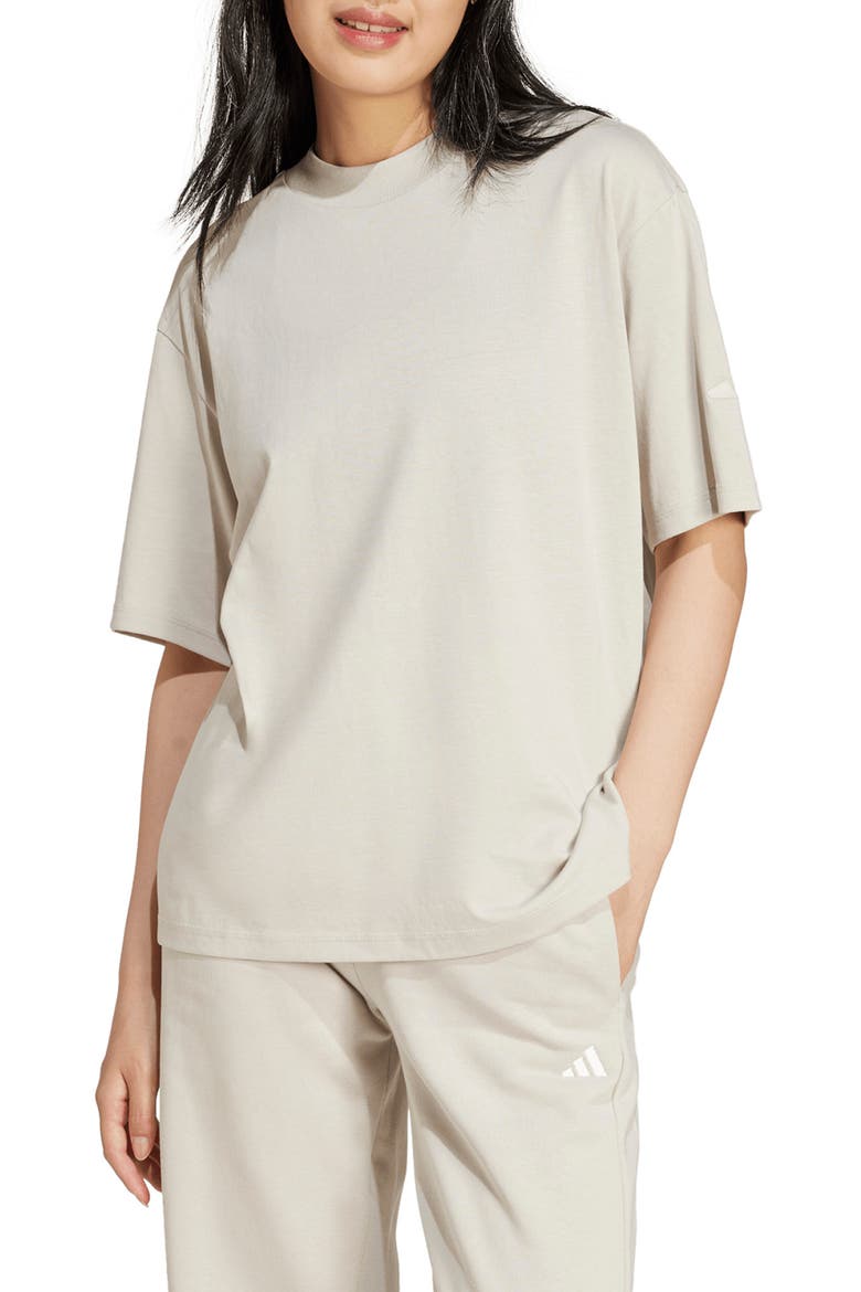 Essentials Contemporary Logo Boyfriend T-Shirt, Main, color, WONDER ALUMINA