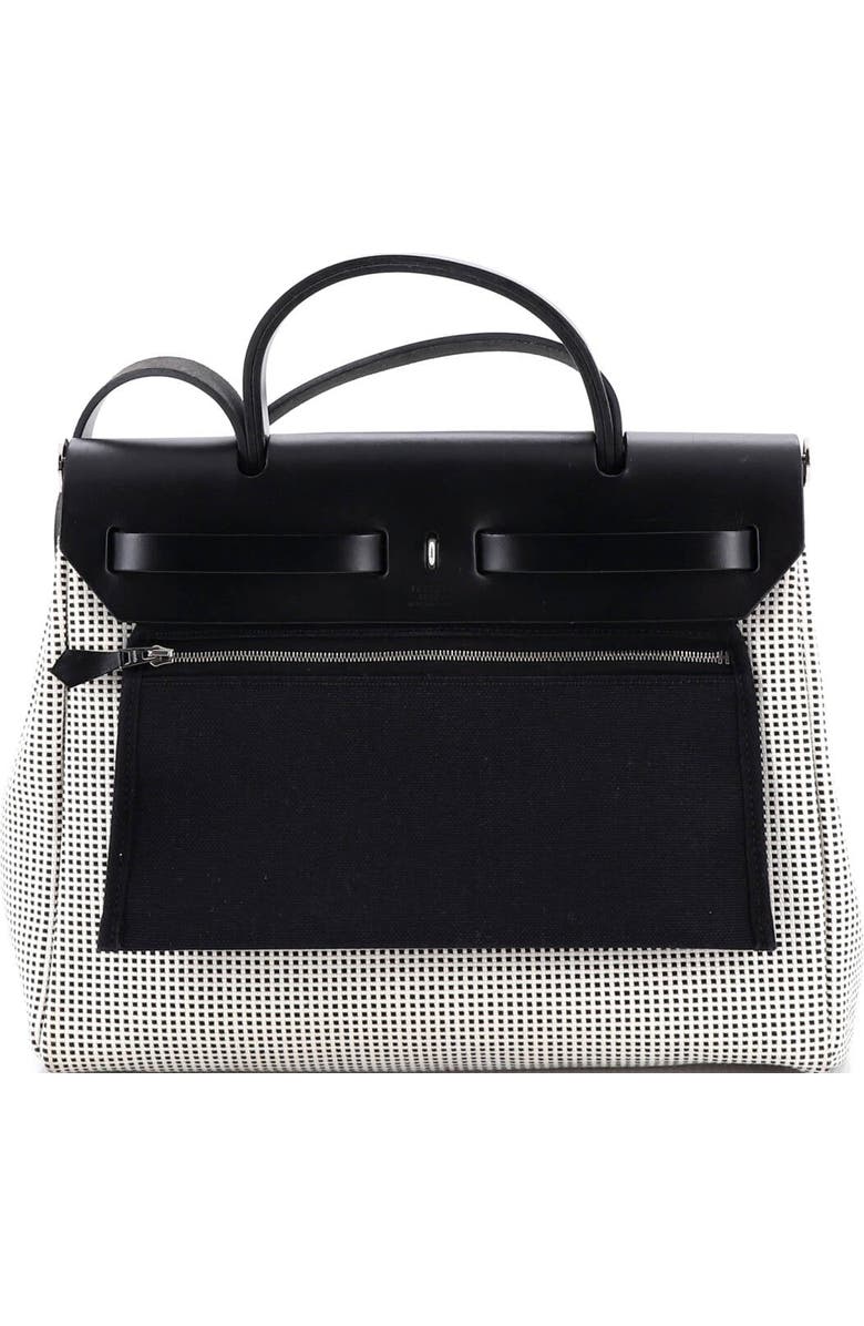 Pre-Owned Hermes Herbag Zip Criss Viking Toile and Leather 31, Alternate, color, Noir