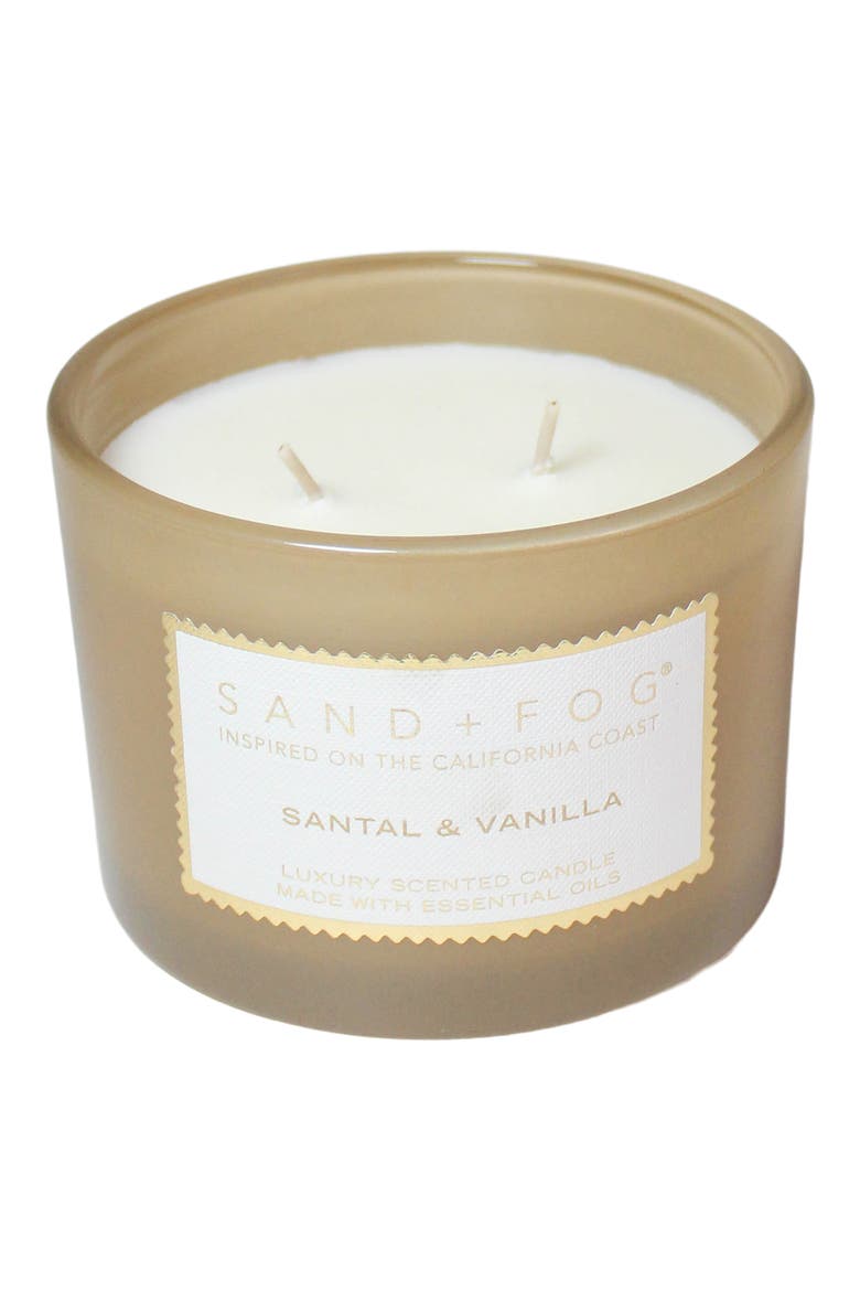 Santal & Vanilla Scalloped Scented Candle, Alternate, color, SANTAL N VANILLA