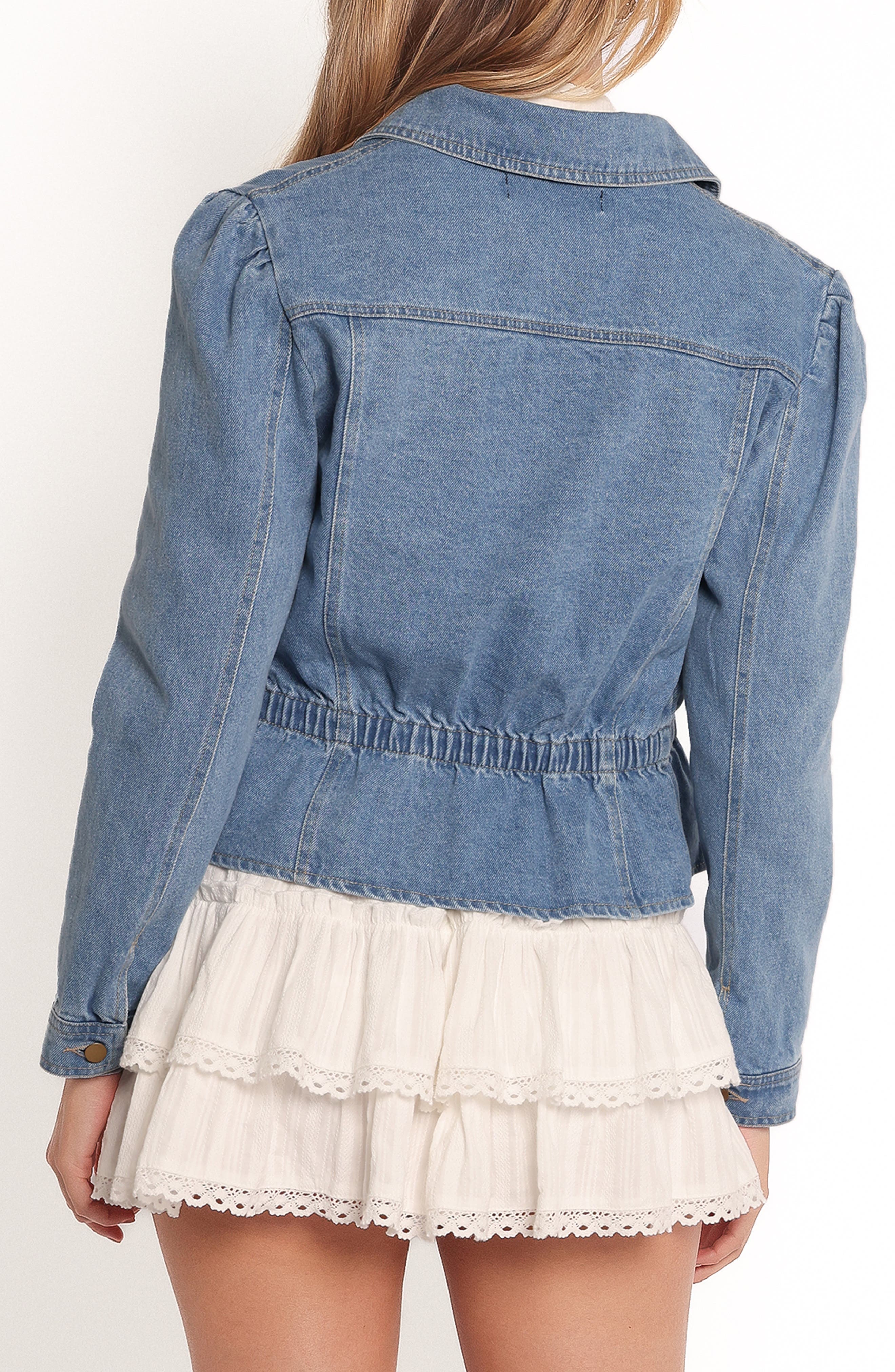 Raine Denim Peplum Jacket - image 2