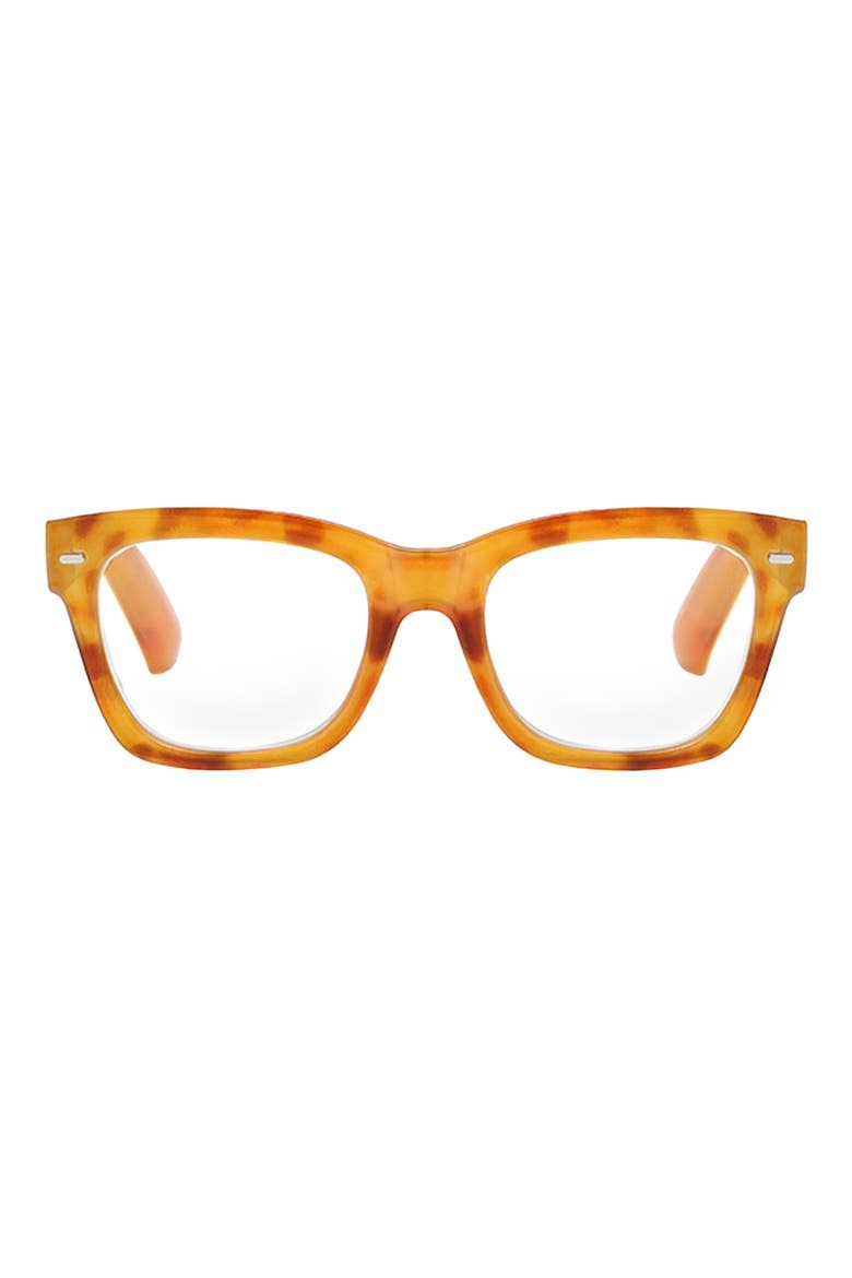 Shiloh 64mm Square Blue Light Blocking Glasses, Main, color, ORANGE TORTE