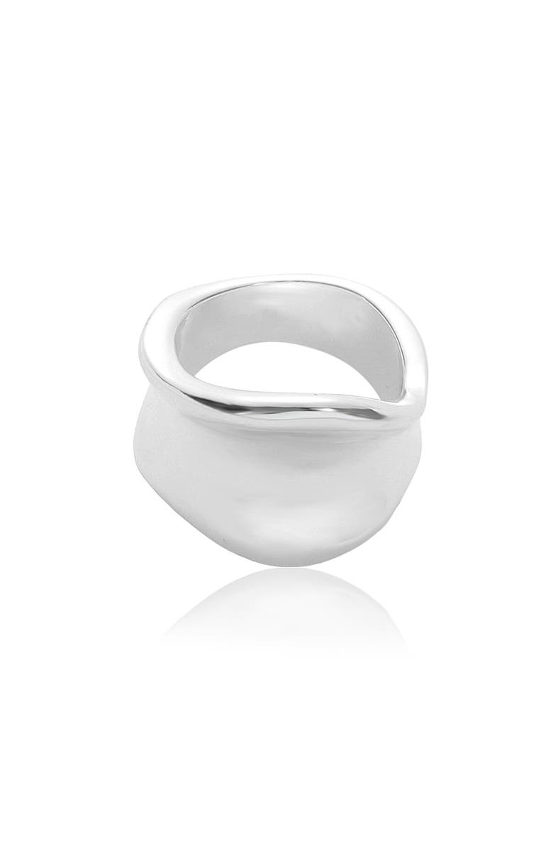 Ettika Wavy Band Ring, Main, color, Silver