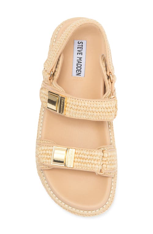 Steve Madden Bowie Platform Slingback Sandal In Natural Raffia