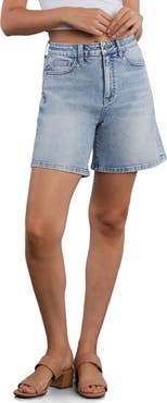 HINT OF BLU All Day High Waist Denim Shorts