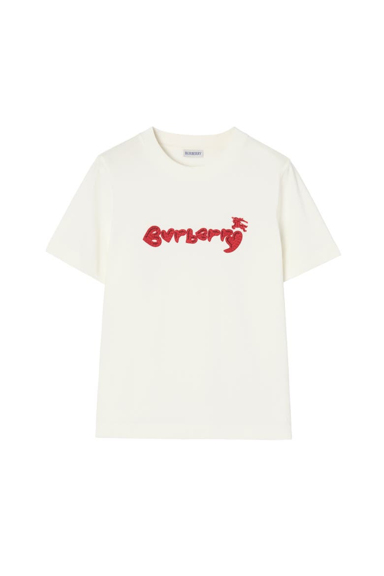 Heart Logo Cotton T-shirt, Alternate, color, Chalk white